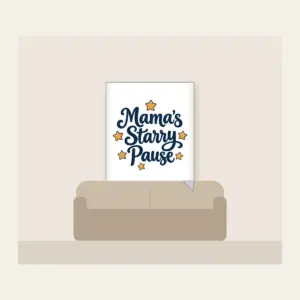 Mama's Starry Pause Fleece Blanket in white