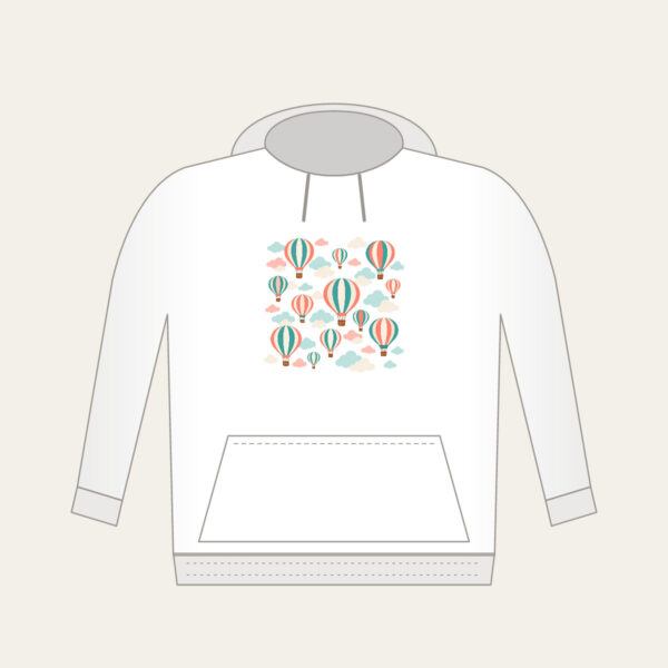 Product image Striped Hot Air Balloons in the Clouds Hoodie