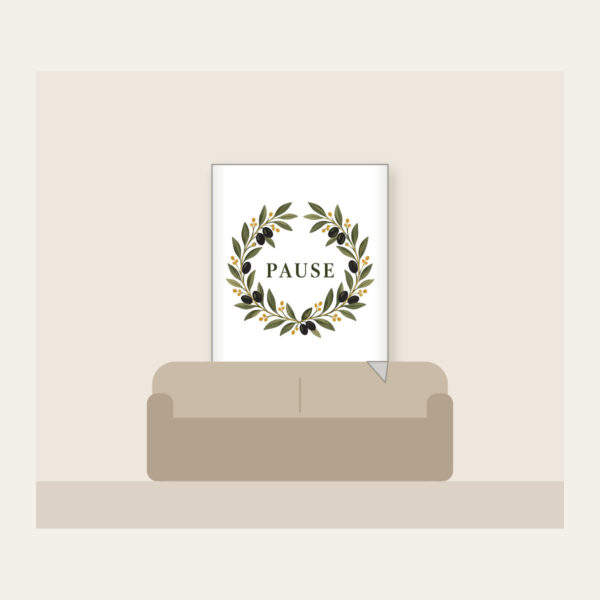 Product image Olive Branch Wreath with PAUSE Fleece Blanket