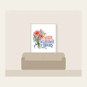 SISTER WILDFLOWER HOURS Fleece Blanket in white