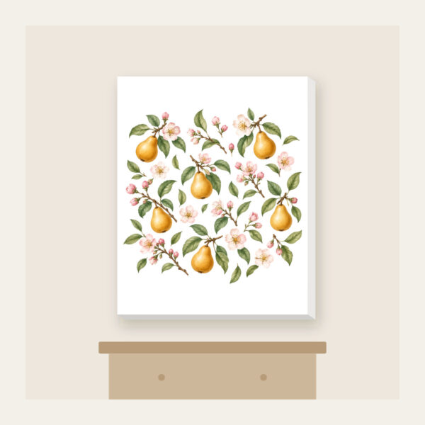 Product image Golden Pears and Blush Blossoms Canvas Print