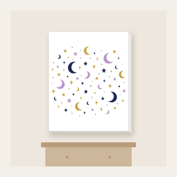 Product image Scattered Stars and Crescents Canvas Print