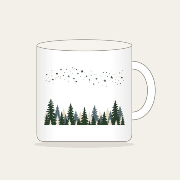 Product image Pine Silhouettes under Scattered Stars Mug