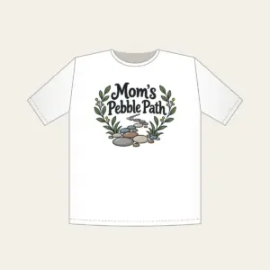 Mom's Pebble Path T-Shirt in white