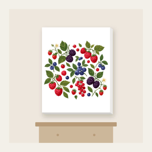 Product image Wild Berries and Leaves Canvas Print