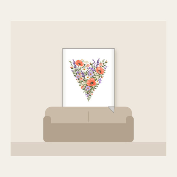 Product image Wildflower Meadow in Coral and Lilac Fleece Blanket