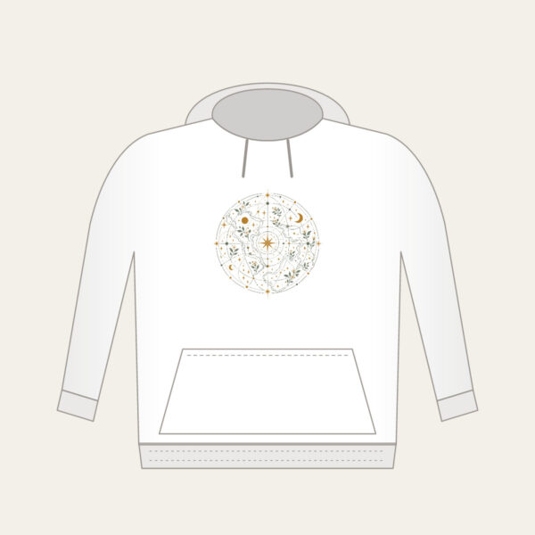 Product image Map Lines with Blooms and Stars Hoodie