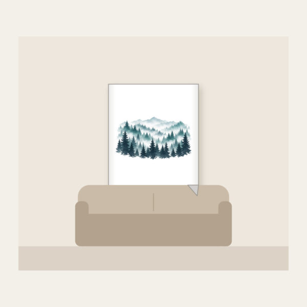 Product image Pine Rows Fading into Mist Fleece Blanket
