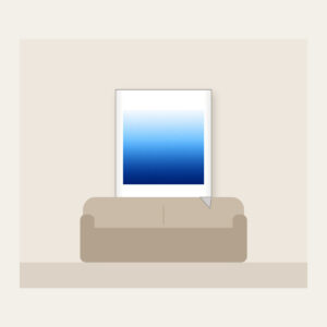White to Sky Blue to Navy Gradient Fleece Blanket in white: A gradient from white through sky blue to navy.