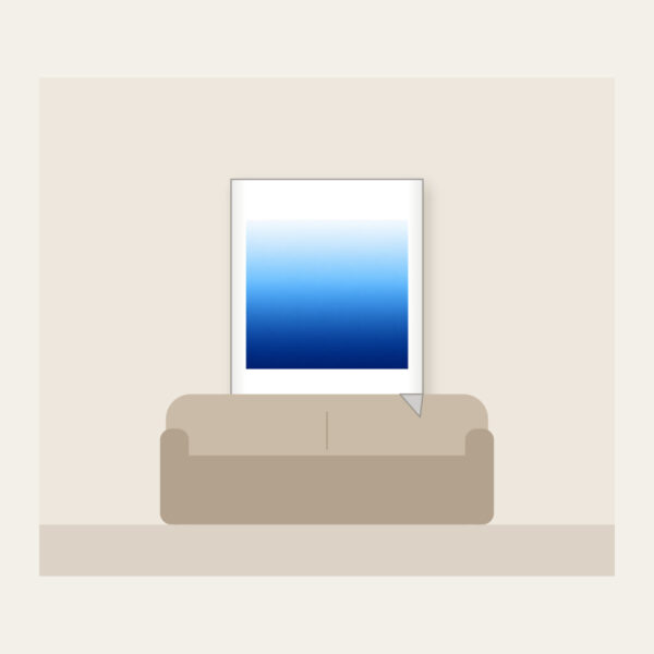 Product image White to Sky Blue to Navy Gradient Fleece Blanket