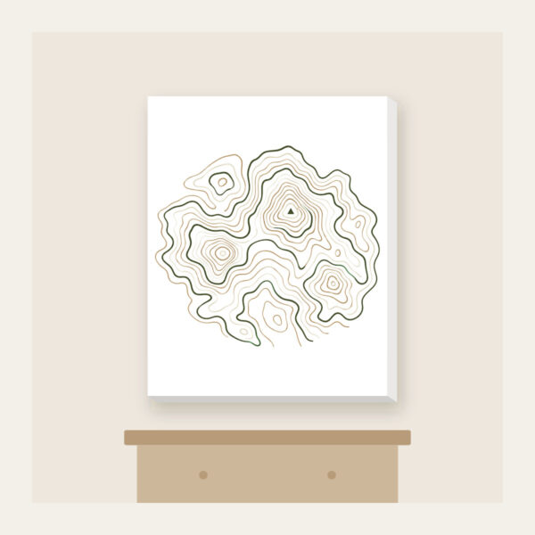 Product image Moss Contour Map Canvas Print