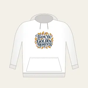 THANK YOU GOLDEN MOMENTS Hoodie in white