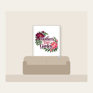 Mother's Day Garden Fleece Blanket in white