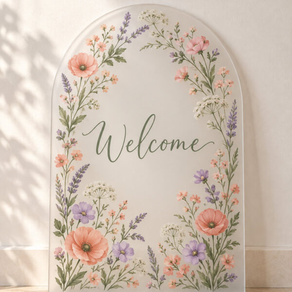 Product image Frosted Arch Wildflower Welcome Sign