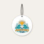 Our Anniversary Tide Ceramic Ornament in white