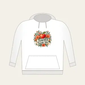 TEACHER THANK YOU Hoodie in white