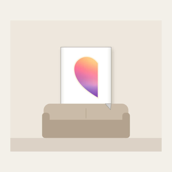 Product image Dawn Gradient Half Heart Fleece Blanket