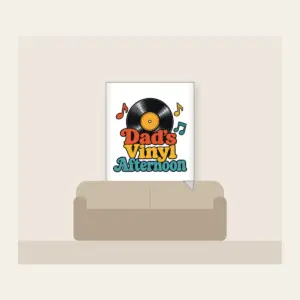 Dad's Vinyl Afternoon Fleece Blanket in white