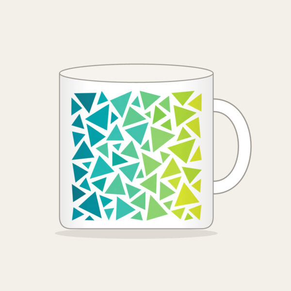 Product image Teal-to-Lime Color-Block Triangles Mug