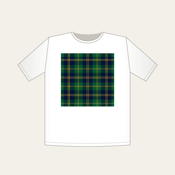 Product image Green and Navy Plaid with Gold Lines T-Shirt
