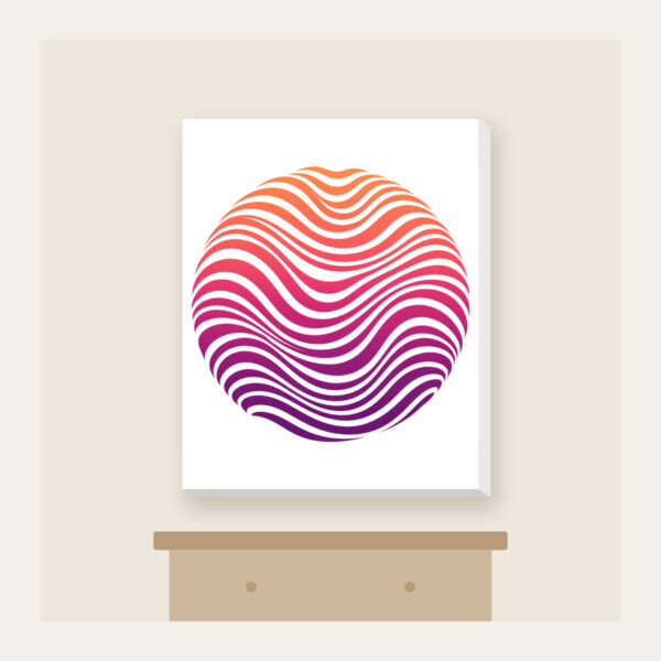Product image Sunset Ripples from Coral to Plum Canvas Print