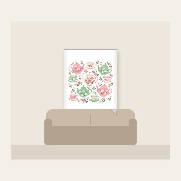 Product image Teapots and Tiny Flowers Fleece Blanket