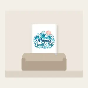 Mama's Gentle Tide Fleece Blanket in white