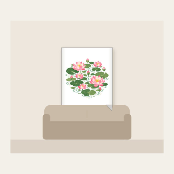 Product image Lotus Blooms over Pond Ripples Fleece Blanket