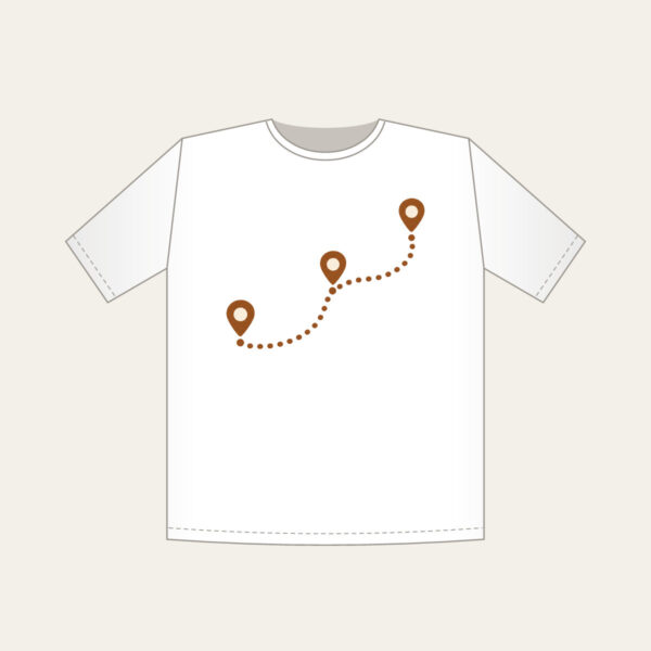 Product image Dotted Route Linking Map Pins T-Shirt