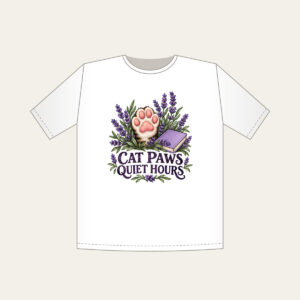 CAT PAWS QUIET HOURS T-Shirt in white