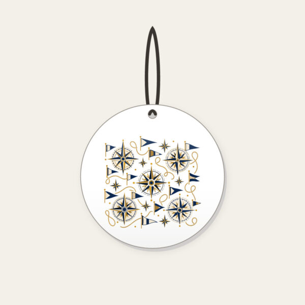 Product image Compass Roses and Pennants Ceramic Ornament
