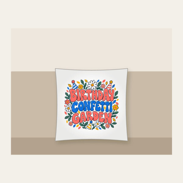 Product image Birthday Confetti Garden Pillow