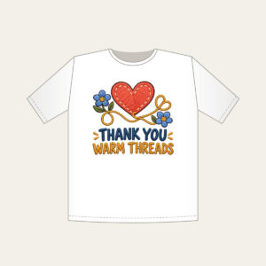 THANK YOU WARM THREADS T-Shirt in white