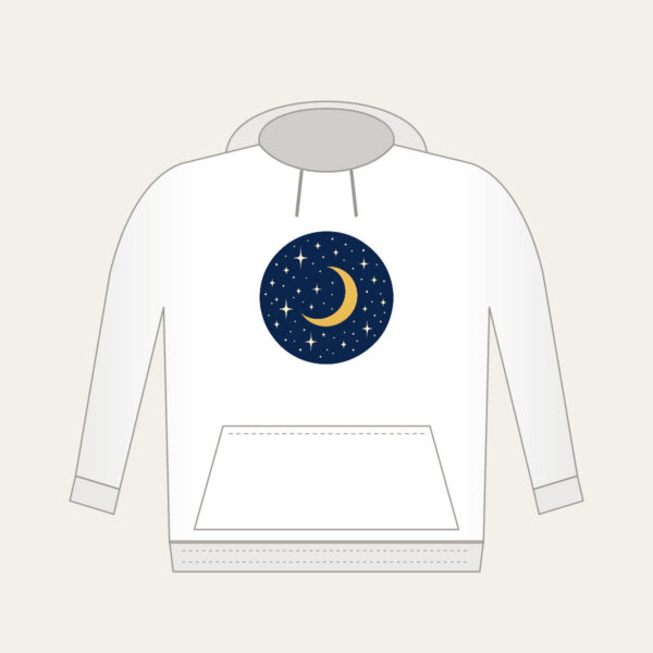 Product image Midnight Stars and Golden Crescent Moon Hoodie