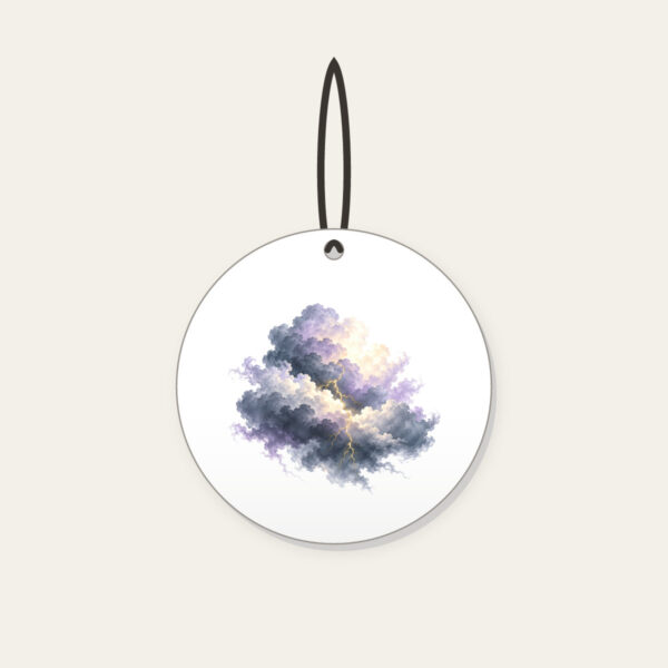 Product image Storm Clouds with Gold Lightning Ceramic Ornament