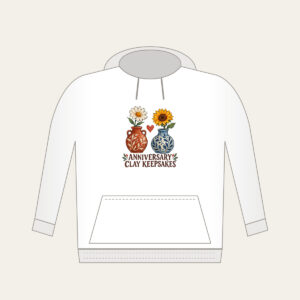 ANNIVERSARY CLAY KEEPSAKES Hoodie in white