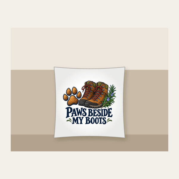 Product image Paws Beside My Boots Pillow