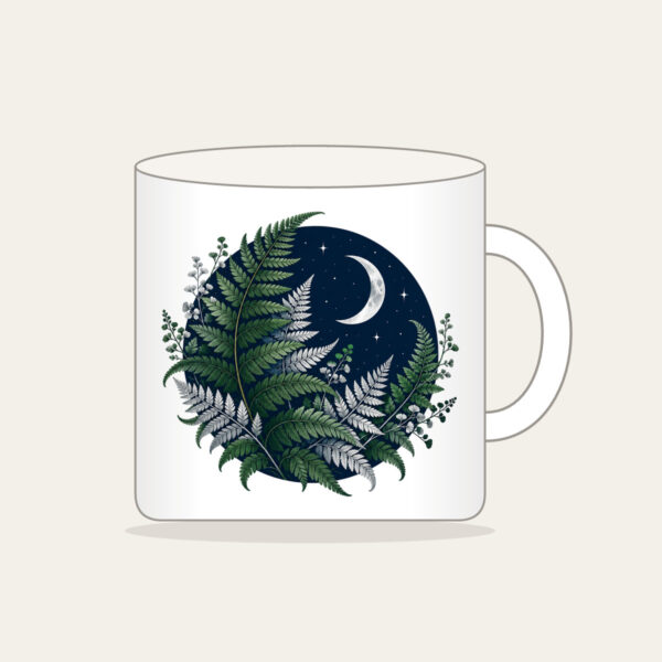 Product image Moonlit Fern Fronds on Navy Mug