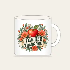 TEACHER THANK YOU Mug in white