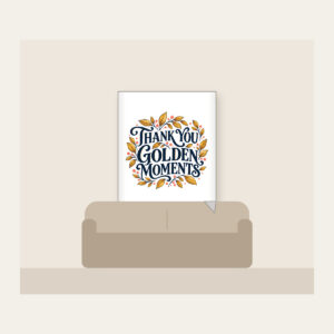 THANK YOU GOLDEN MOMENTS Fleece Blanket in white