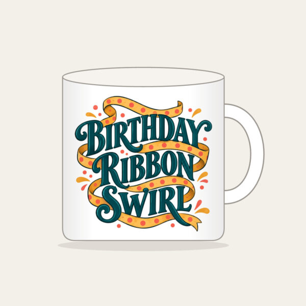 Product image Birthday Ribbon Swirl Mug