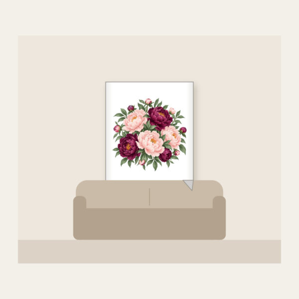 Product image Blush and Plum Peony Garden Fleece Blanket