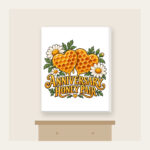 ANNIVERSARY HONEY PAIR Canvas Print in white