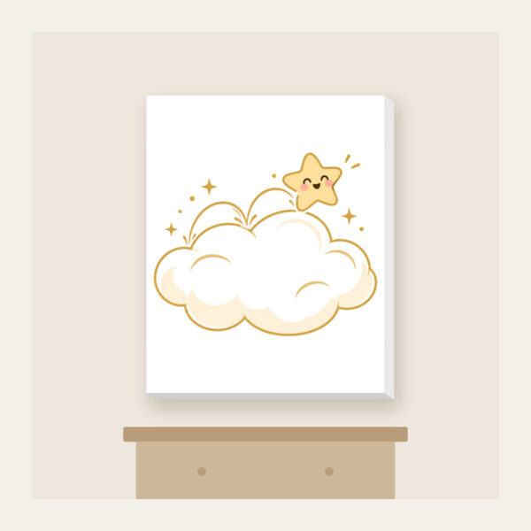 Product image Little Star Hopping on a Cloud Canvas Print