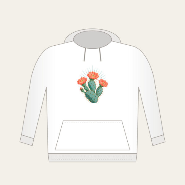 Product image Prickly Pear with Three Coral Blossoms Hoodie