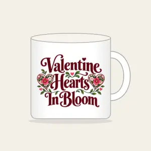 Valentine Hearts In Bloom Mug in white