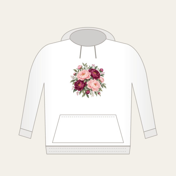 Product image Blush and Plum Peony Blooms Hoodie