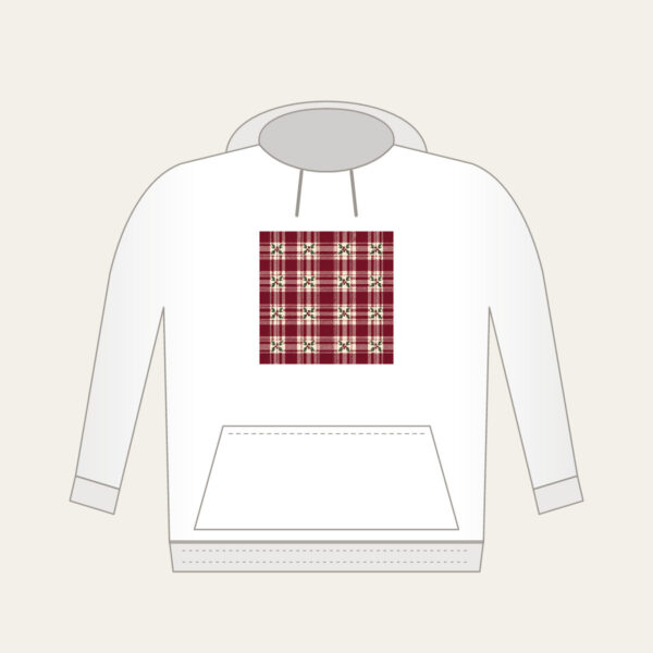 Product image Burgundy Tartan with Leaf Sprigs Hoodie