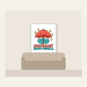 ANNIVERSARY SHARED UMBRELLA Fleece Blanket in white