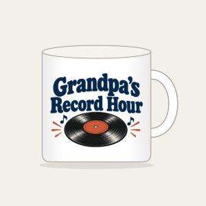 Grandpa's Record Hour Mug in white